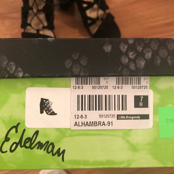 Sam Edelman Suede Lace-up Block Heel - Picture 5 of 6